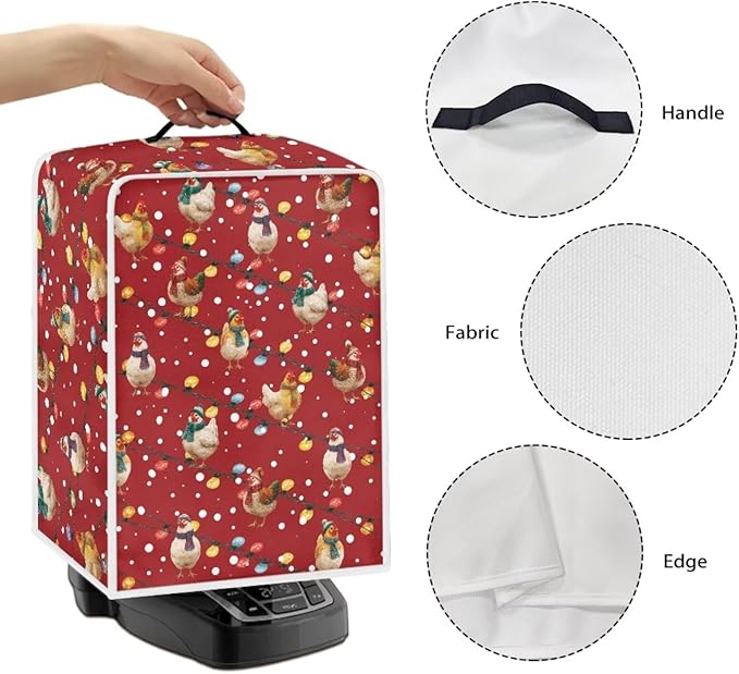 Christmas Rooster Coffee Maker Cover Protector - Image 5