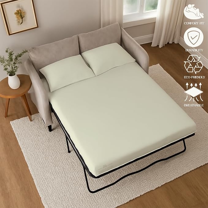 Sleeper Sofa 4 Piece Bed Sheet Set Premium Quality 100% Cotton 500 Thread Count - Image 5