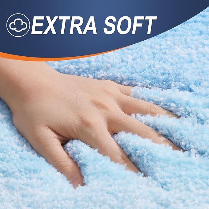 OLANLY Bathroom Rugs Mat 30x20, Extra Soft Absorbent Microfiber Bath Rugs - Image 2