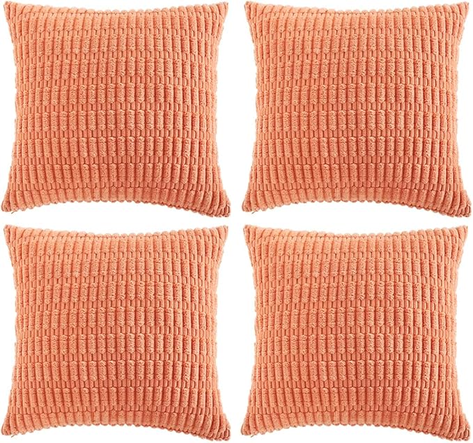 Fancy Homi 4 Packs Boho Coral Decorative Throw Pillow Covers 26x26 Inch by Fancy+Homi