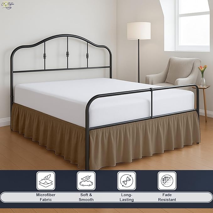 Cottington Lane Ruffled Bed Skirt King Size - Image 3