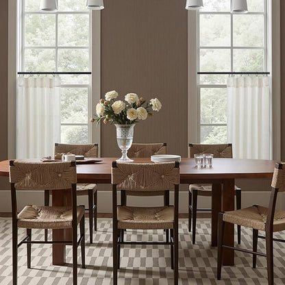 Linen Cafe Curtains 30 Inch Length 2 Panels Set Light Filtering Semi Sheer Mini - Image 2