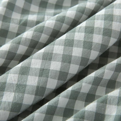 Dusty Green Plaid Ruffle Decorative Throw Pillow Covers - Image 7