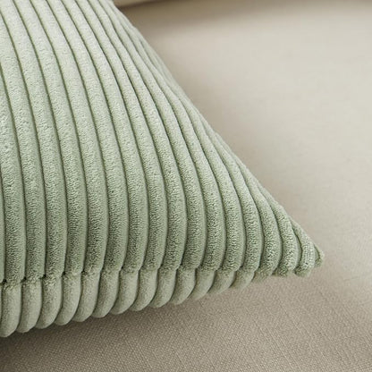 Fancy Homi 2 Packs Sage Green Lumbar Decorative Throw Pillow Covers 16x32 Inch - Image 5