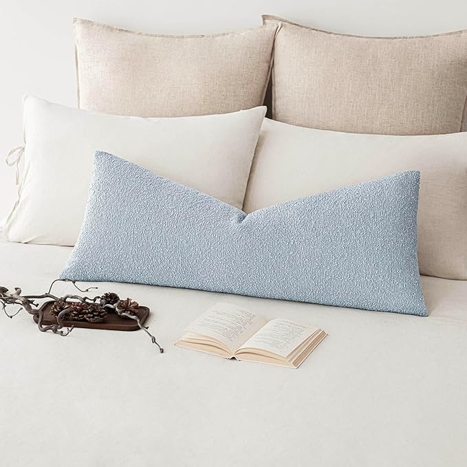 Foindtower Decorative Textured Boucle Throw Pillow Covers Accent Solid Pillow by Foindtower