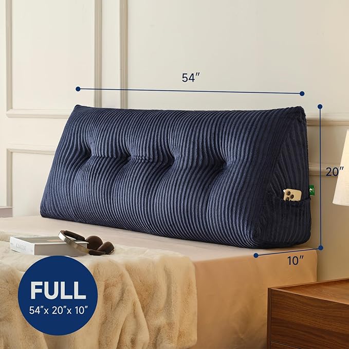 Z-hom Full Headboard Pillow, Triangular Wedge Reading Pillow - Image 3