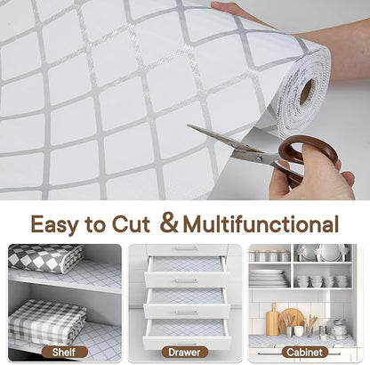 Shelf and Drawer Liner for Kitchen Cabinets Non-Adhesive, Strong Grip Non-Slip - Image 5
