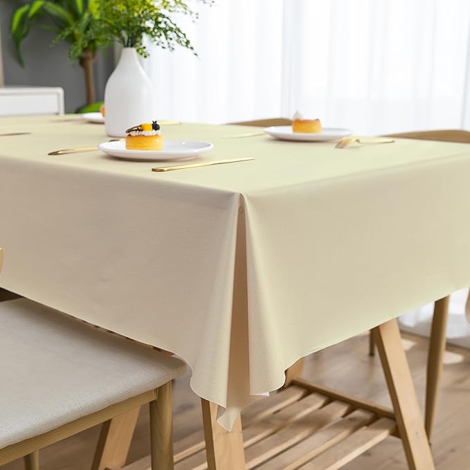 Rectangle Table Cloth, 100% Waterproof Tablecloth Oil Proof Spill Proof Vinyl - Image 8
