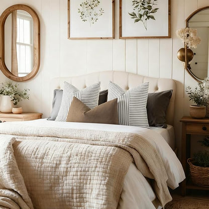 YCOLL Farmhouse Pillow Covers 12x20, Modern Accent Lumbar Throw Pillow Covers - Image 5