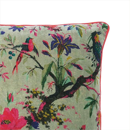 Eyes of India Boho Velvet Bird Print Throw Pillow Cover, Colorful Decorative - Image 6