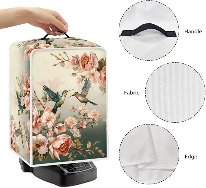 Coffee Maker Cover Protector Hummingbird Floral Kitchen Appliance Dust Cover - Image 5