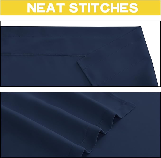 NICETOWN Navy Valance Curtains 16 inches Long - Image 5
