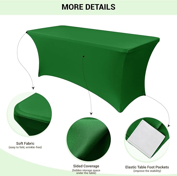 Obstal 8Ft Stretch Spandex Table Cover - Image 3