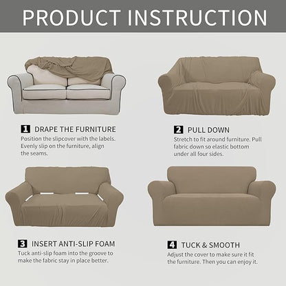 Easy-Going Stretch Oversized Loveseat Slipcover 1-Piece Sofa Cover Furniture - Image 6