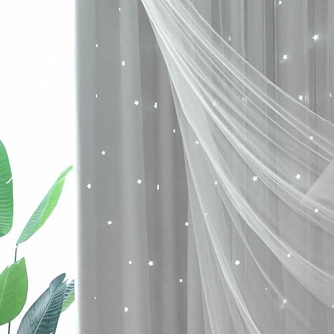 Kinryb Kids Star Cutout Curtains - Image 2