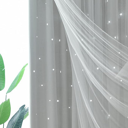 Kinryb Kids Star Cutout Curtains - Image 2