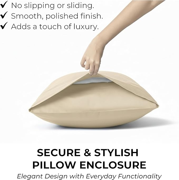 100% Natural Cotton Bed Sheets | 500 TC Single-Ply Sateen Weave Twin XL Sheets - Image 5