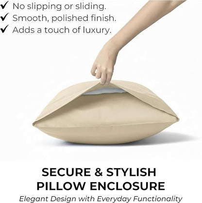 100% Natural Cotton Bed Sheets | 500 TC Single-Ply Sateen Weave Twin XL Sheets - Image 5