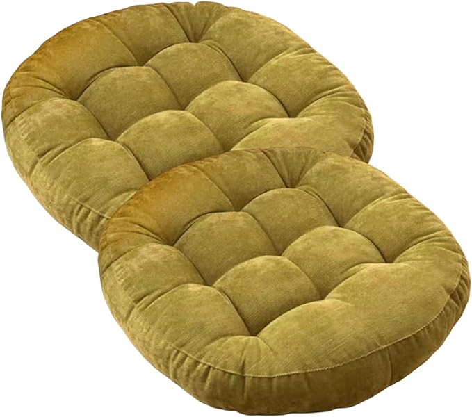 2PCS Floor Cushions for Sitting, 17 Inch Round Corduroy Floor Seats, Soft by Unknown