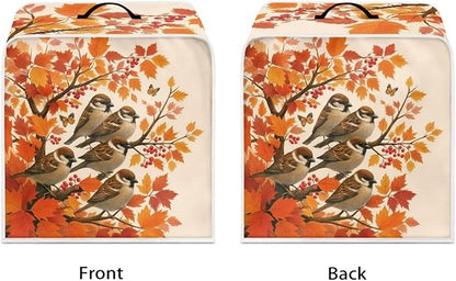 Coffee Maker Cover with Handle Maple Cardinal Dust Protection Washable Foldable - Image 2