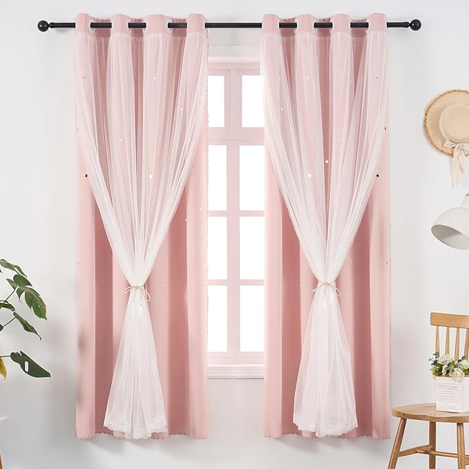 Light Pink Blackout Curtains for Girls Bedroom - Image 7