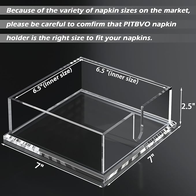 Napkin Holder for Table, Acrylic Napkin Paper Towel Holder for Kitchen - Image 4