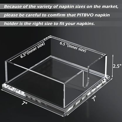 Napkin Holder for Table, Acrylic Napkin Paper Towel Holder for Kitchen - Image 4