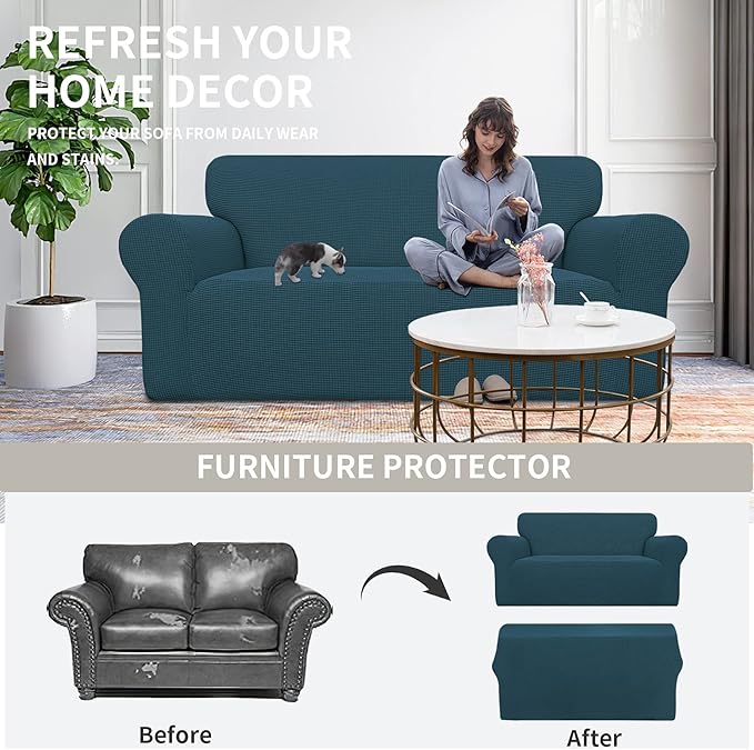 Easy-Going Stretch Oversized Loveseat Slipcover 1-Piece Sofa Cover Furniture - Image 4