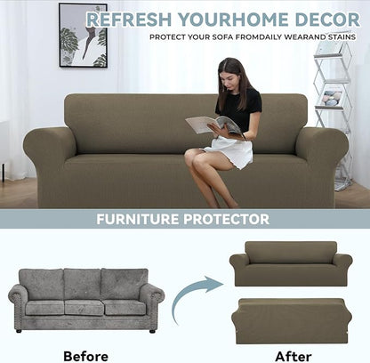 LURKA Stretch Sofa Slipcovers 1 Piece Couch Covers - Image 3