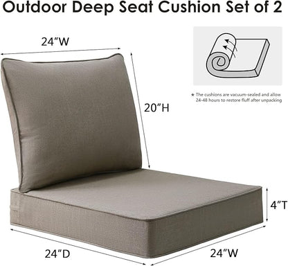 Sunbrella Outdoor Patio Chair Cushions Set, Water-Repellent, Fade Resistant - Image 6