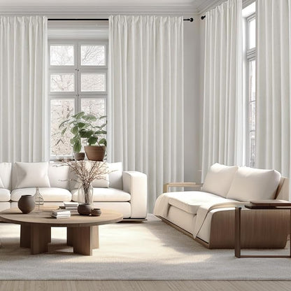 IVAPUPU Linen Pinch Pleated Blackout Curtains - Image 5