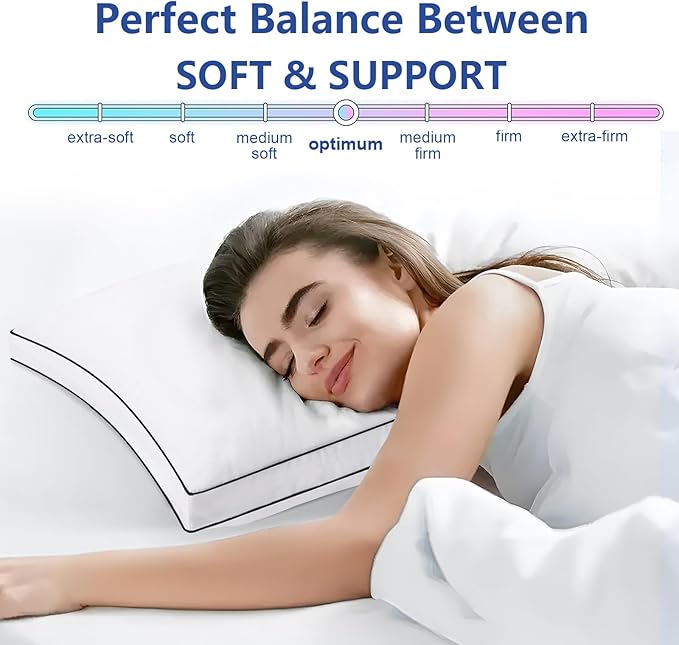 Premium Pillows King Size Set of 2, Fluffy and Supportive 7D Down Alternative - Image 4