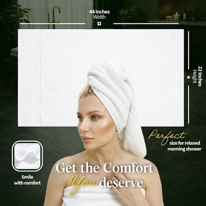 pearl linens 12 pack 22x44 economy cotton hotel shown in use