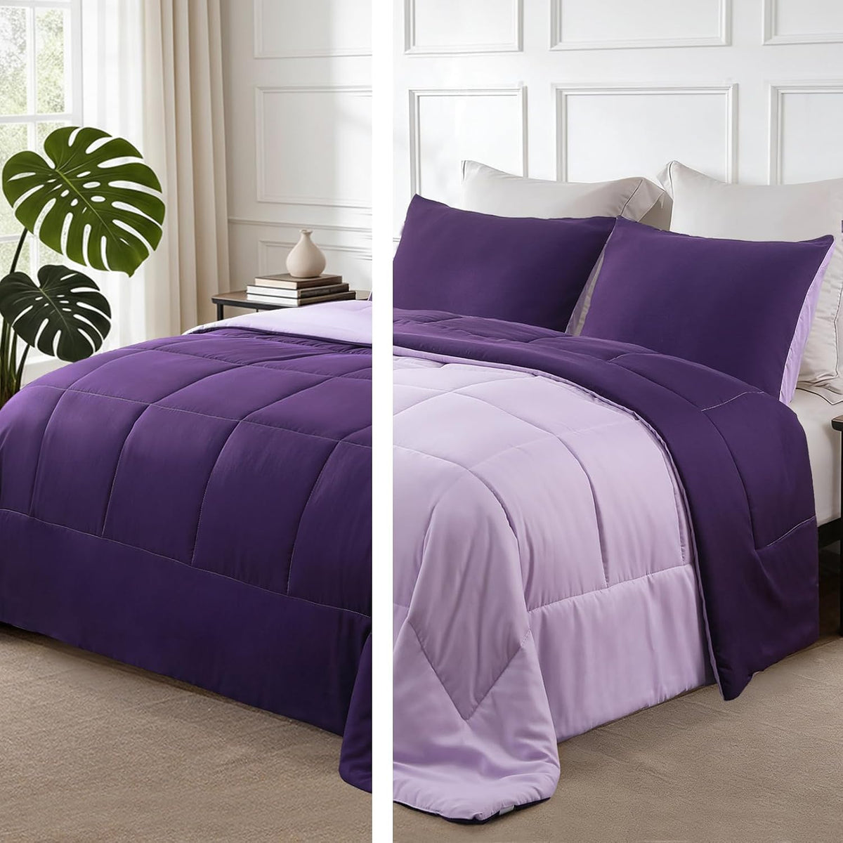 exclusivo mezcla reversible soft queen comforter set, 3, main product view