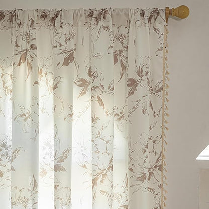 ENJOYBRIDAL Floral 96 Inch Curtains - Image 4
