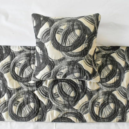 The HomeCentric King/Queen/Twin Black Decorative King 90"x18" Bed Runner - Image 3