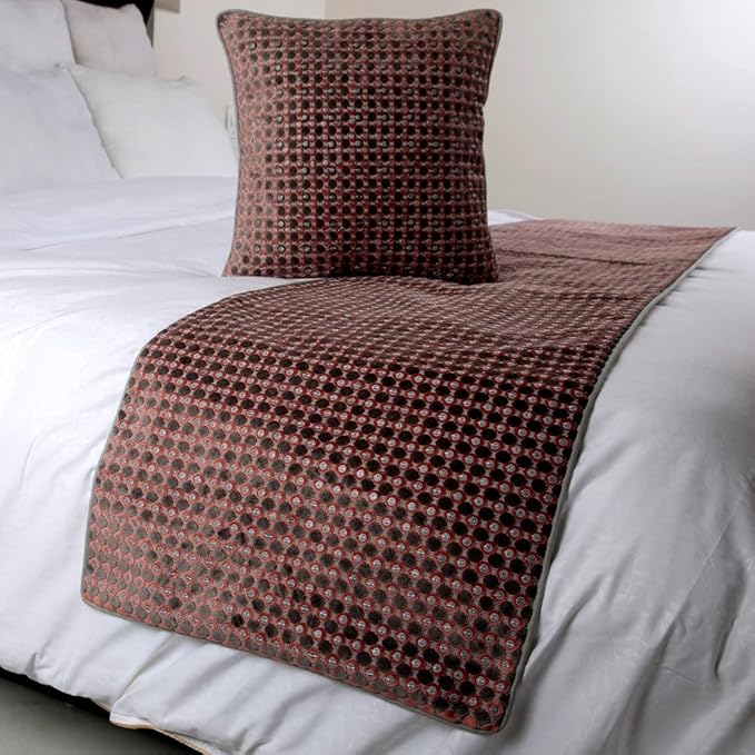 The HomeCentric Grey Bed Runner Without Pillow Cover, Full Size 68"x18" - Image 5