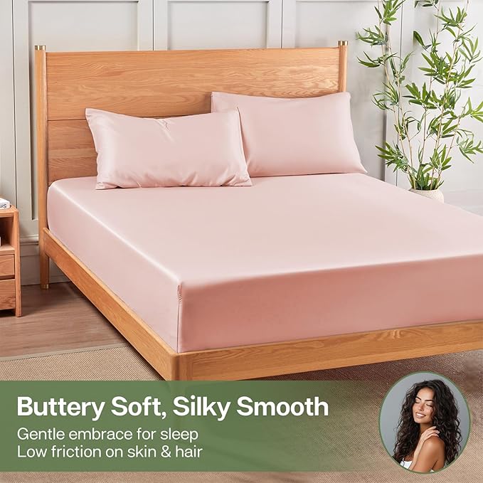 MR&HM Queen Fitted Sheet Only, Ultra-Soft Rayon Derived from Bamboo & Polyester - Image 4