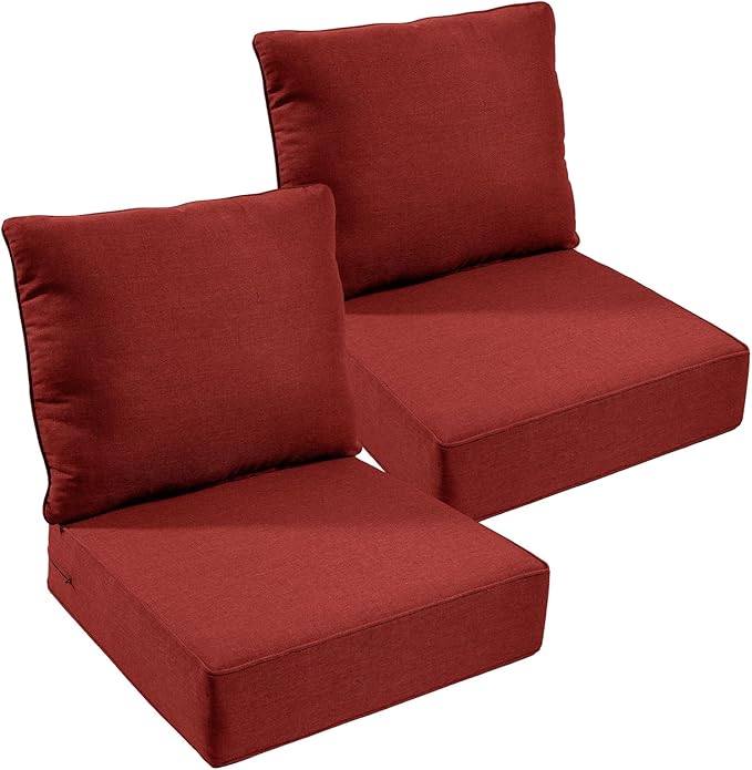 Outdoor Chair Cushions, 6 inch Thick Seat Cushion by moosprr