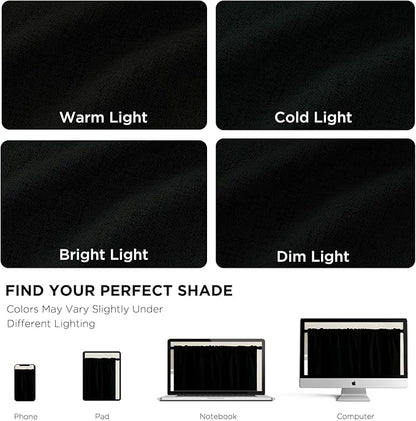 CUCRAF Linen 100% Blackout Curtains 108 Inch Length 2 Panels Set, Back Tab and - Image 4