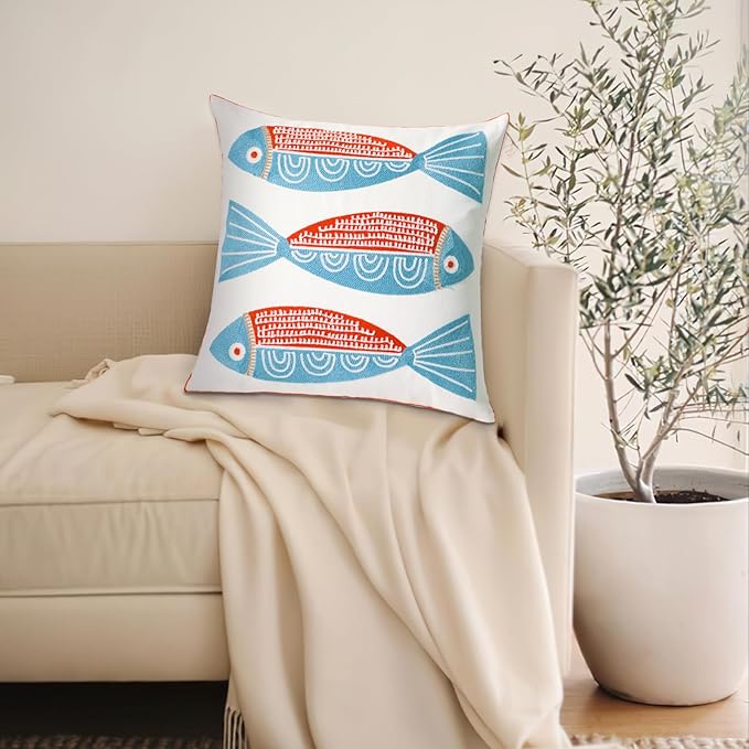1 PCS Embroidered Throw Pillow Cover Cotton Decorative Square Cushion Cases - Image 5