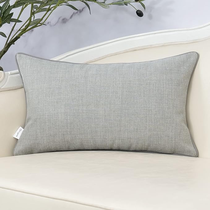 Yangest Patchwork Pillow Cover 12x20 Inch Luxury Cotton and Linen Cushion Cover - Image 2