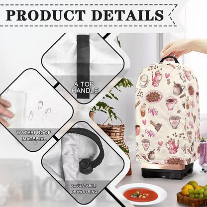 Pink Coffee Blender Cover for Kitchen Stand Mixer Food Processor Coffee Maker - Image 5