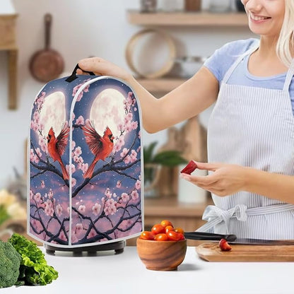 Talayituse Cardinal Cherry Blossom Moon Print Blender Dust Cover, Fingerprint - Image 2