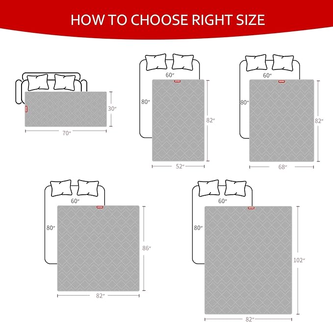 Moonsea Waterproof Couch Cover for Dogs Antislip Washable Blanket Bed Cover Pet - Image 5