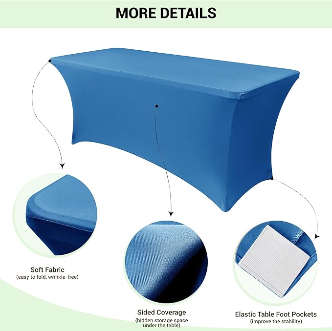 Obstal 6ft Stretch Spandex Table Cover - Image 3