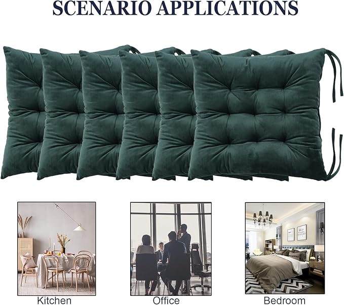 6 Pack Square Seat Cushion Chair Pads - Image 5