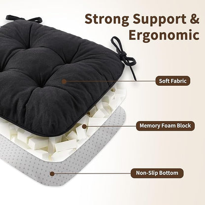 Chair Cushions for Dining Chairs, Tufted Foam Kitchen Chair, Non-Slip Seat - Image 4