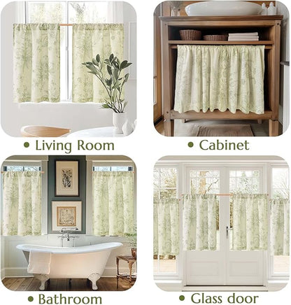 jinchan Half Window Curtains Small Drapes - Image 4