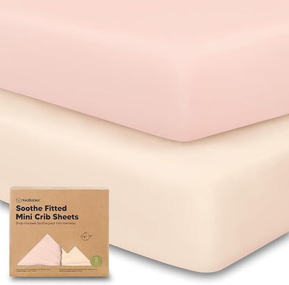 2-Pack Mini Crib Sheets Fitted by KeaBabies